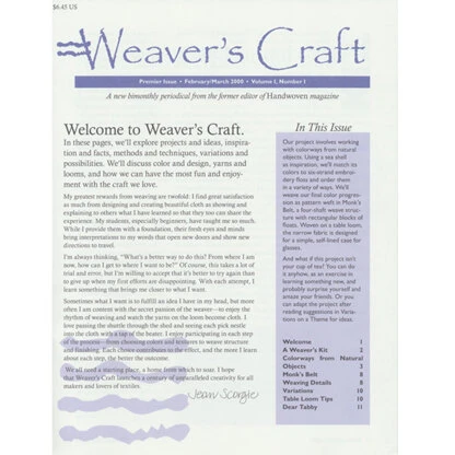 Weavers Craft Weaver's Craft Magazine - 1 Designing With Colorways From Natural Objects: Revised (FEBMAR00) 3 Weavers Craft Weaver's Craft Magazine - 1 Designing With Colorways From Natural Objects: Revised (FEBMAR00)