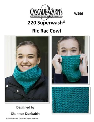 Cascade Yarns W596 Ric Rac Cowl (Free) 3 Cascade Yarns W596 Ric Rac Cowl (Free)