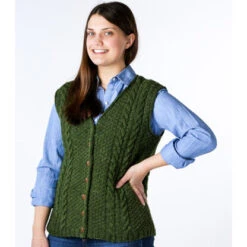 Valley Yarns 011 Retro Cables Vest -Textile Shop 416x416 3423