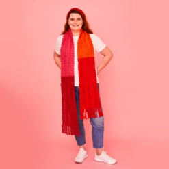 Paintbox Yarns Cheerful Cable Scarf (Free) -Textile Shop 416x416 4094