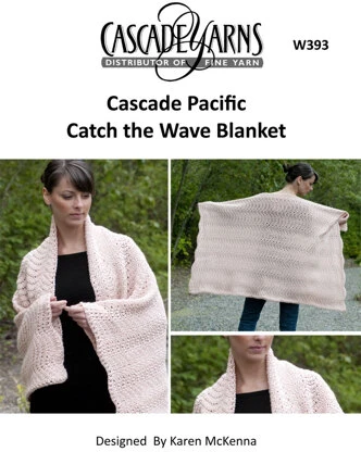 Cascade Yarns W393 Catch The Wave Blanket (Free) 3 Cascade Yarns W393 Catch The Wave Blanket (Free)