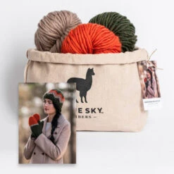 Blue Sky Fibers Grand Portage Hat & Mitts Kit